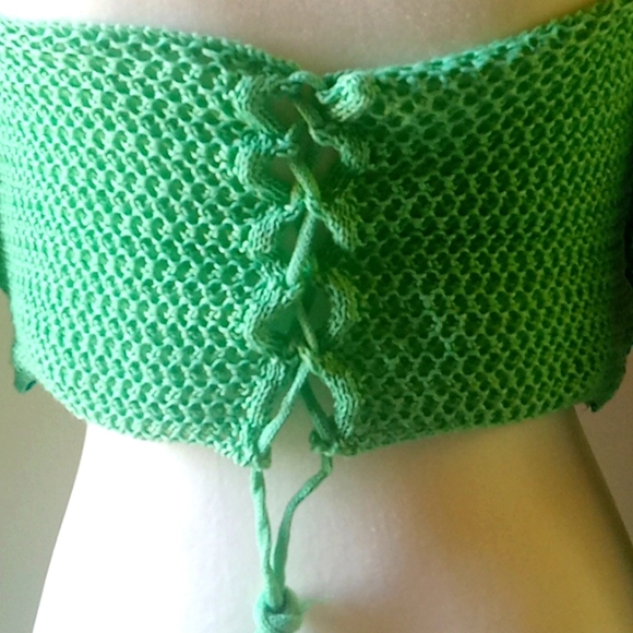 Knitted bell sleeve colorful top - Picture 5 of 8